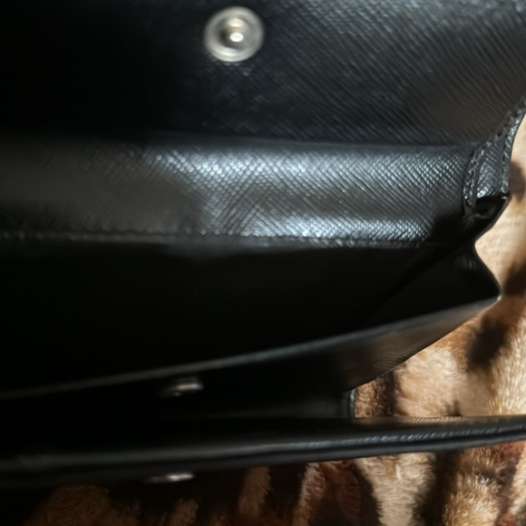 Prada wallet black silk Gold & black hardware - Picture 12 of 12